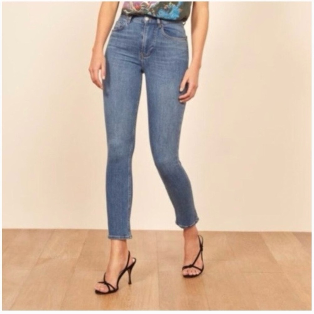 Reformation High & Skinny Crop Jeans Syracuse Wash • Size 31 • NWT - Picture 2 of 10